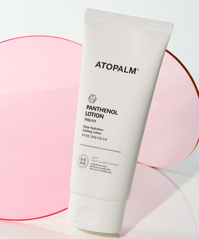 ATOPALM Panthenol Lotion 180ml product image with pink background
