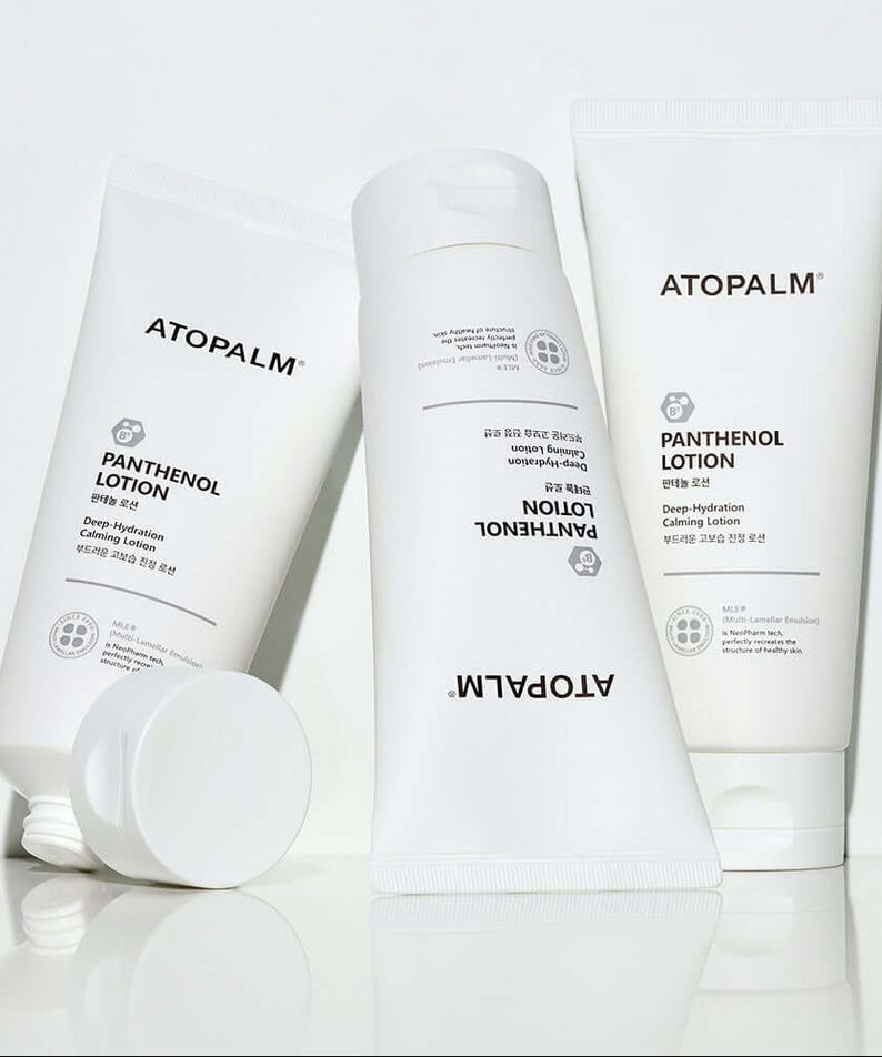 ATOPALM Panthenol Lotion 180ml packaging display on white background