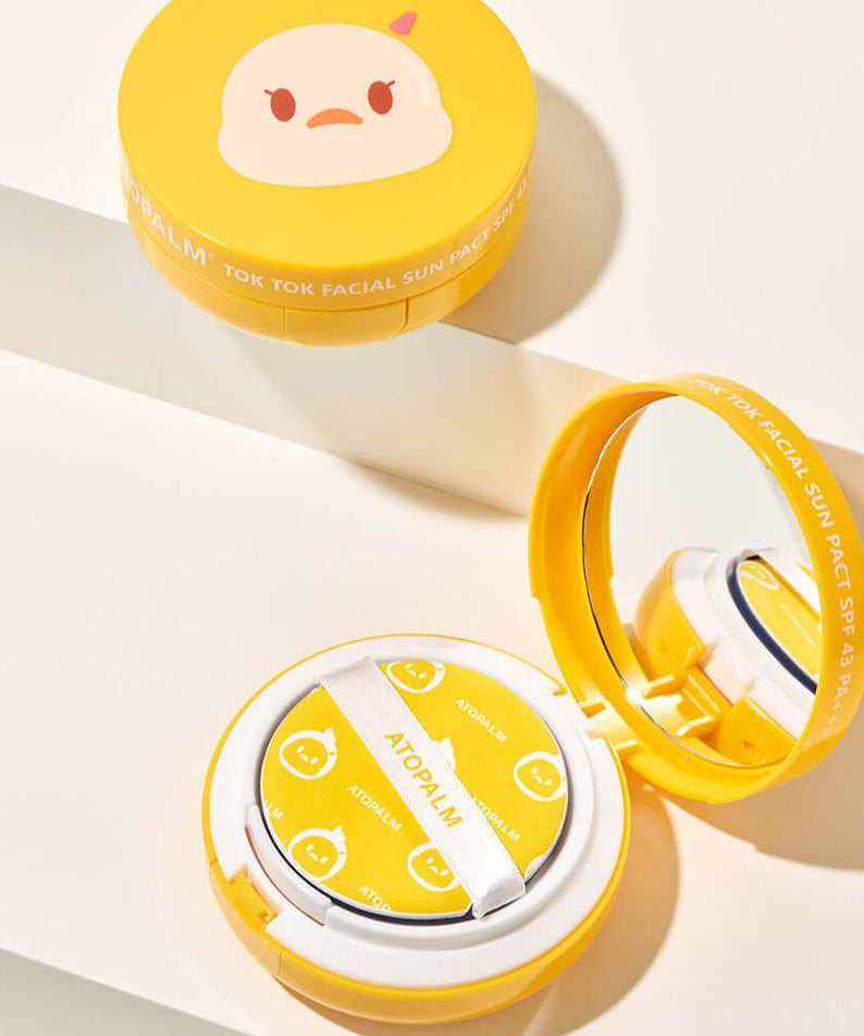 ATOPALM Toktok Facial Sun Pact SPF43 PA+++ 15g compact on white background