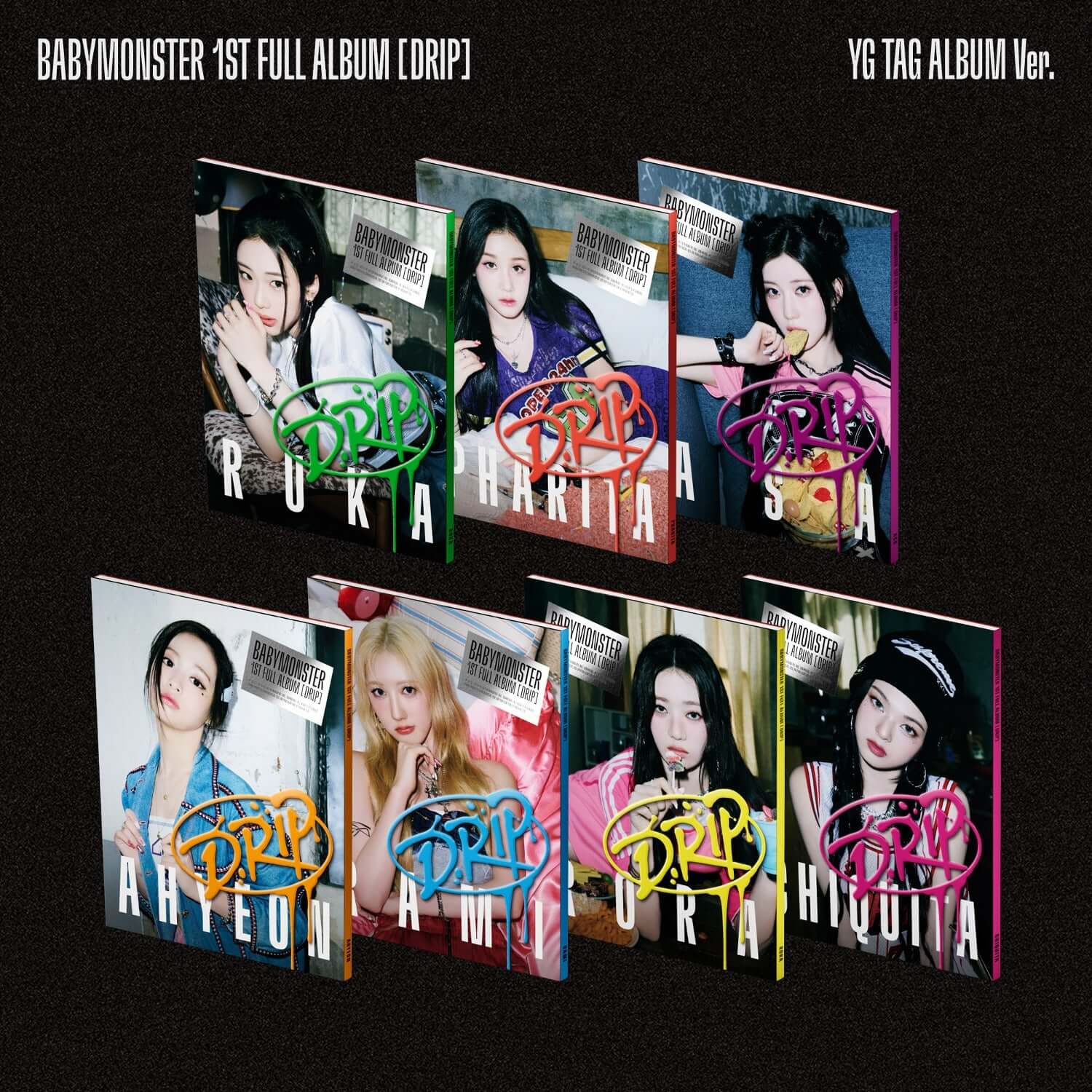 BABYMONSTER - 1st FULL ALBUM [DRIP] (YG TAG ALBUM Ver.) (7 1 | Kool Seoul - Buy Kpop Albums Online
