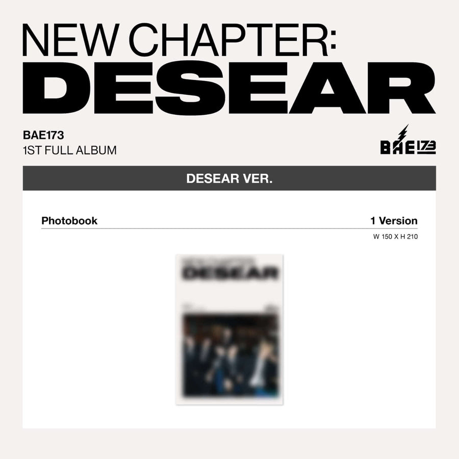 Bae173 - 1st Full Album [New Chapter : Desear] (Desear Ver.) (Ever Ver.) - Kpop Album