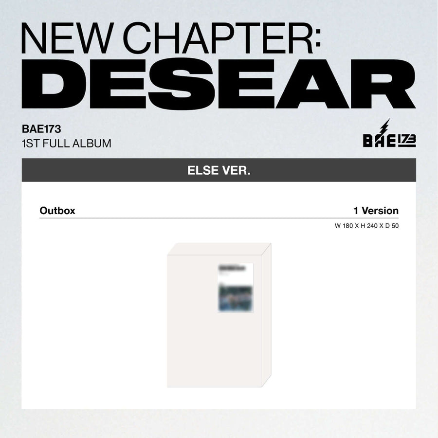 Bae173 - 1st Full Album [New Chapter : Desear] (Else Ver.) (Ever Ver.) - Kpop Album