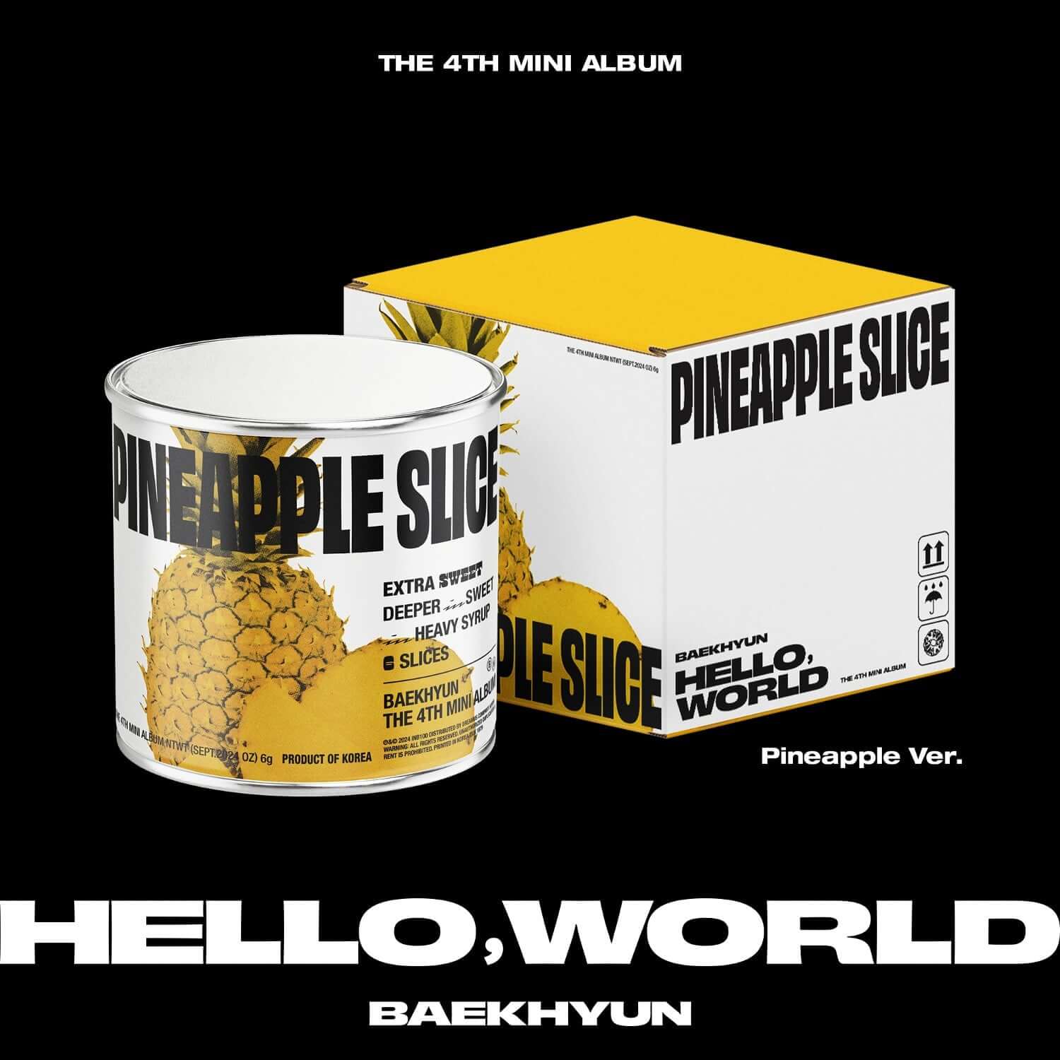 BAEKHYUN - 4th Album [Hello, World] (Pineapple Ver.) - Kpop  | Kool Seoul - Buy Kpop Albums Online