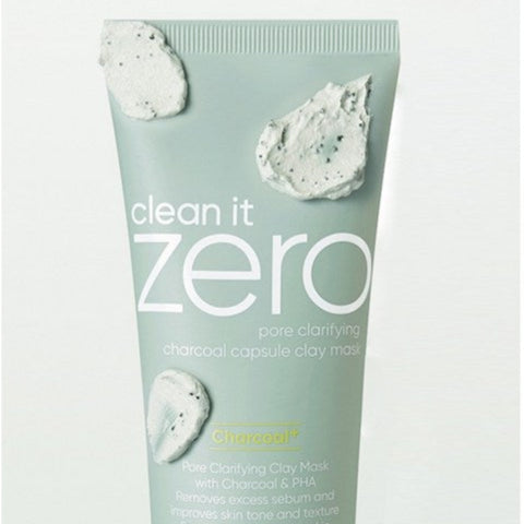 BANILA CO Clean It Zero Charcoal Capsule Pore Clay Mask 100g tube showing texture and packaging