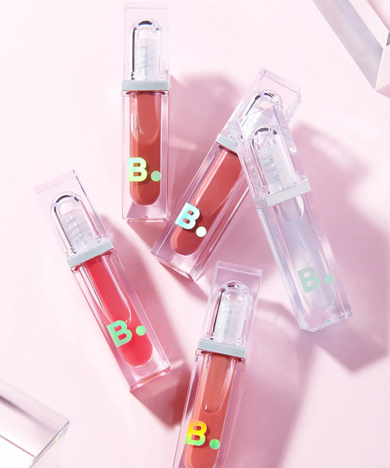 BANILA CO Volume Lip Plumper on display in various shades with sleek packaging