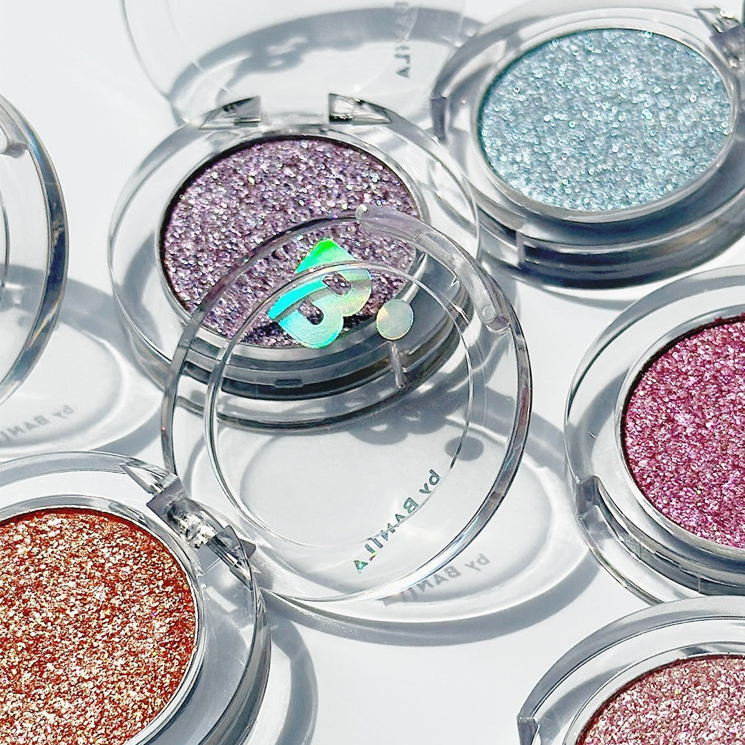 BANILACO Hyper Holobeam Eye Glitter in various shades, showcasing shimmering eye makeup options.