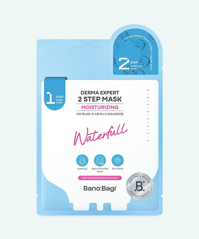 BANOBAGI Derma Expert 2 Step Mask Moiturizing with hydrating and vivid moisture benefits, soothing for skin clarity.