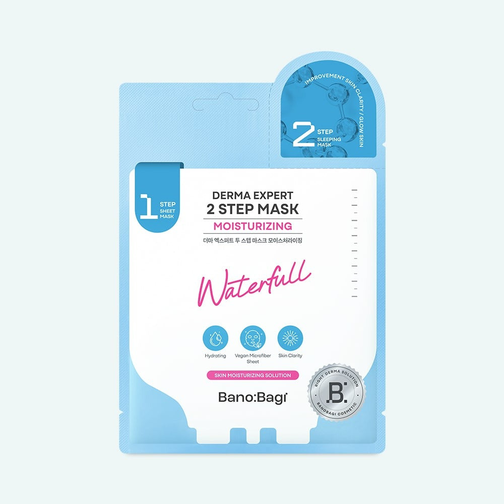BANOBAGI Derma Expert 2 Step Mask Moiturizing with hydrating and vivid moisture benefits, soothing for skin clarity.