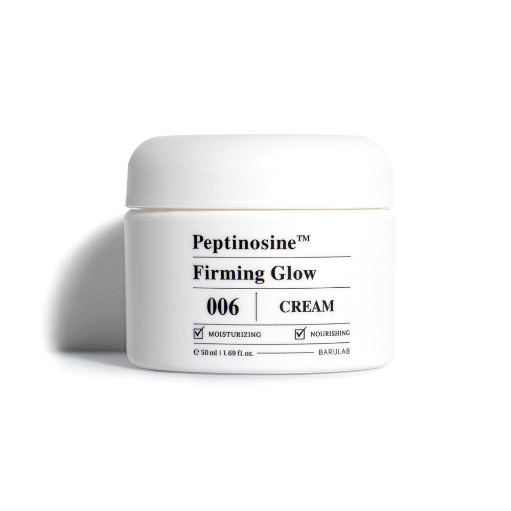 BARULAB Peptinosine Firning Glow Cream 50ml product jar with moisturizing and nourishing benefits.