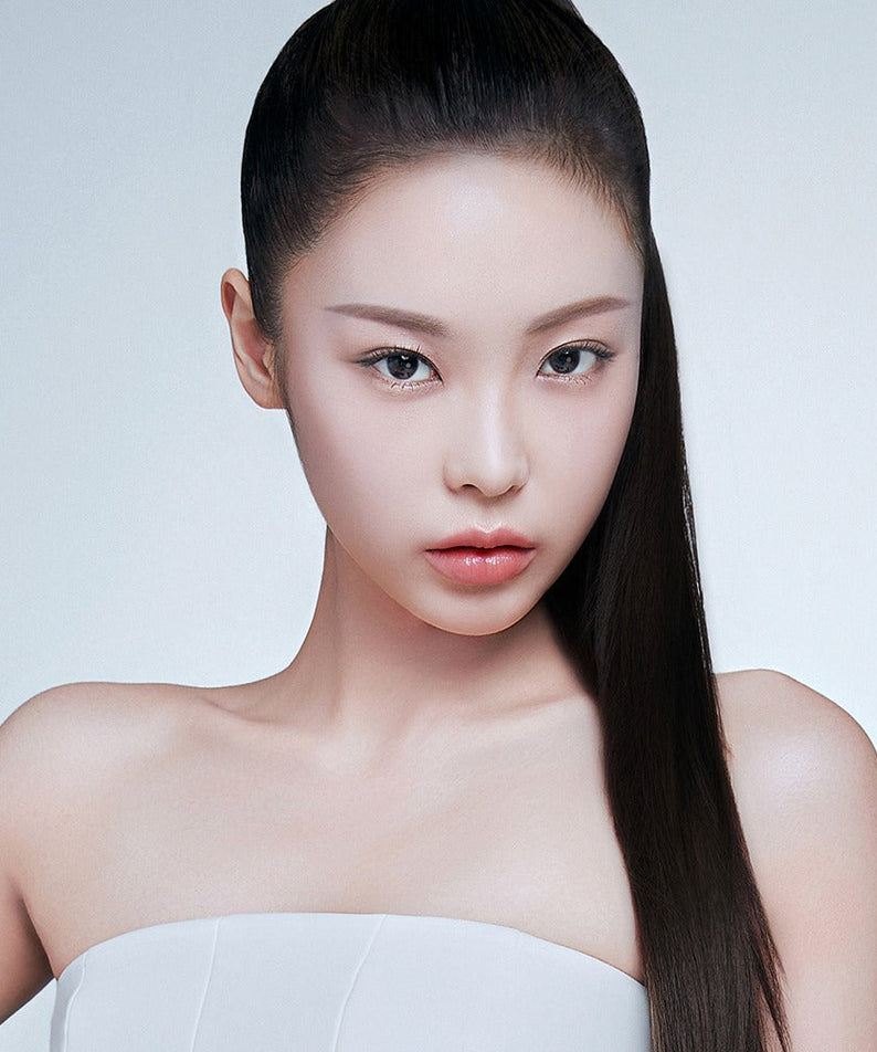 Model showcasing BBIA Oh Powder Pact with flawless makeup application
