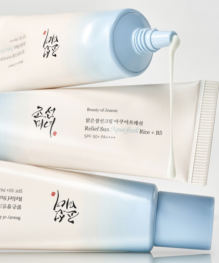 BEAUTY OF JOSEON Relief Sun Aqua Fresh SPF50+ PA++++ 50ml sunscreen cream tube packaging