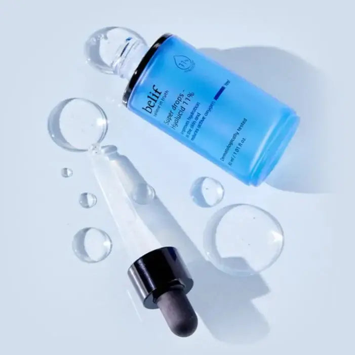 BELIF Super Drops-Hyalucid 11% 30ml bottle with dropper, showcasing skincare product