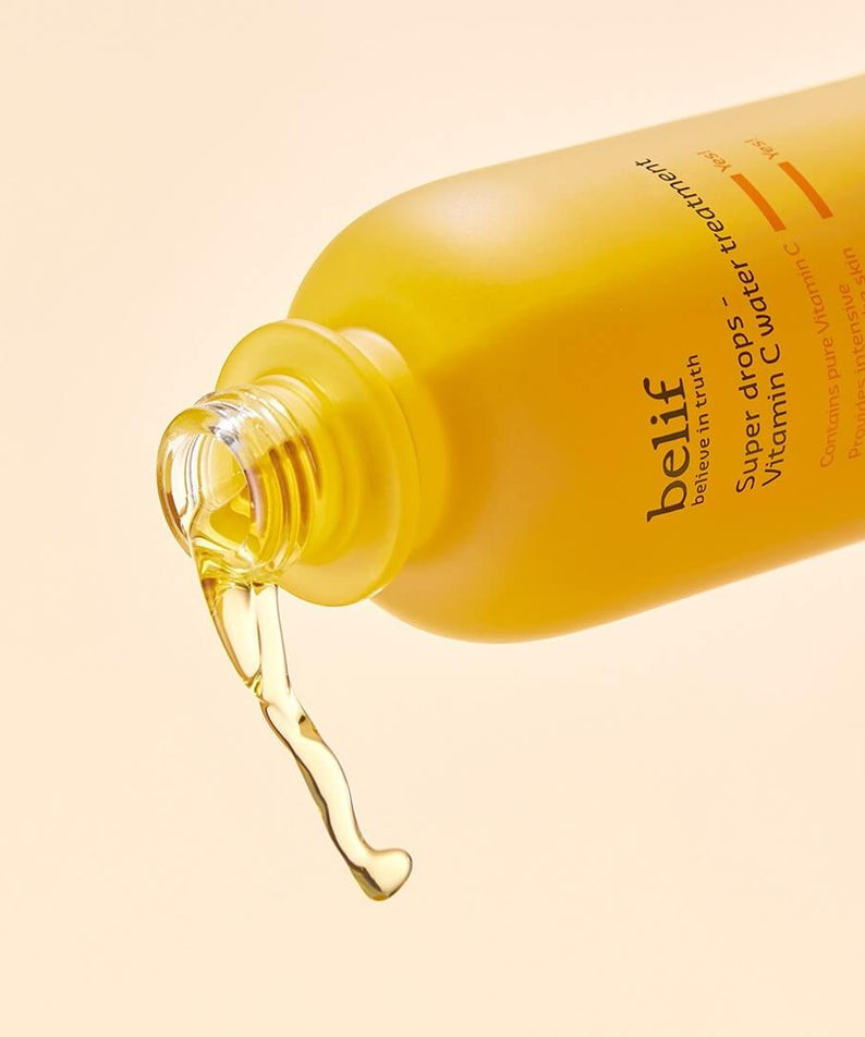 BELIF Super Drops-Vitamin C Water Treatment 150ml bottle pouring serum.