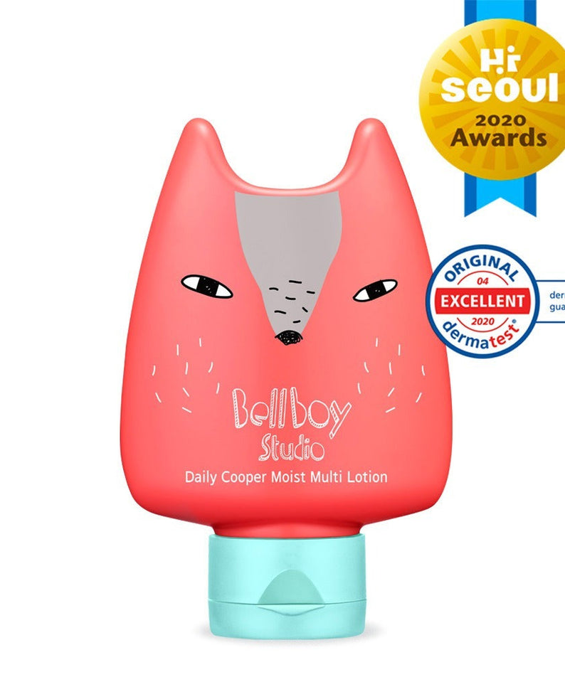 BELLBOY STUDIO Daily Cooper Moist Multi Lotion 160ml bottle with awards displayed