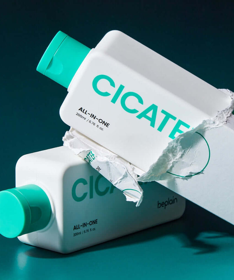 BEPLAIN Cicaterol All-in-one skincare product in turquoise and white packaging