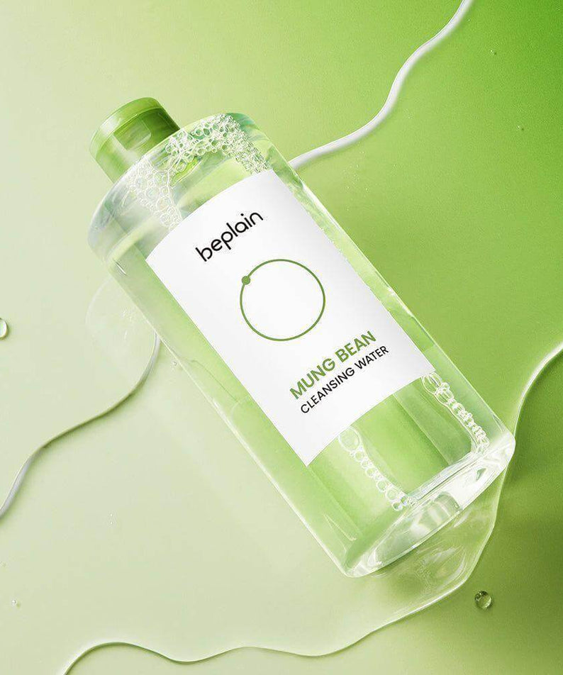 BEPLAIN Green Bean Cleansing Water bottle on a green background