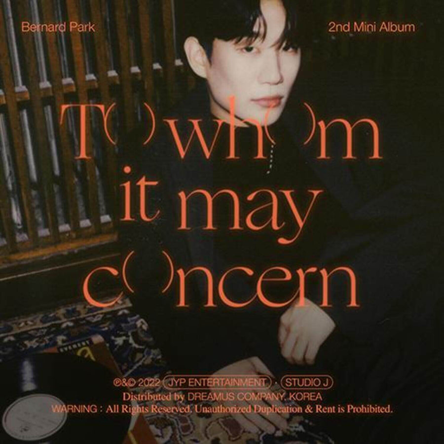 Bernard Park - [To Whom It May Concern] (2nd Album) - Kpop Album