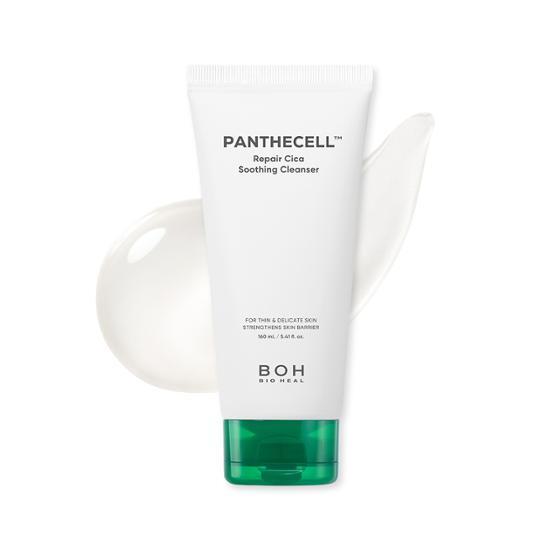 BIO HEAL BOH Panthecell Repair Cica Soothing Cleanser 160mL tube with product smear
