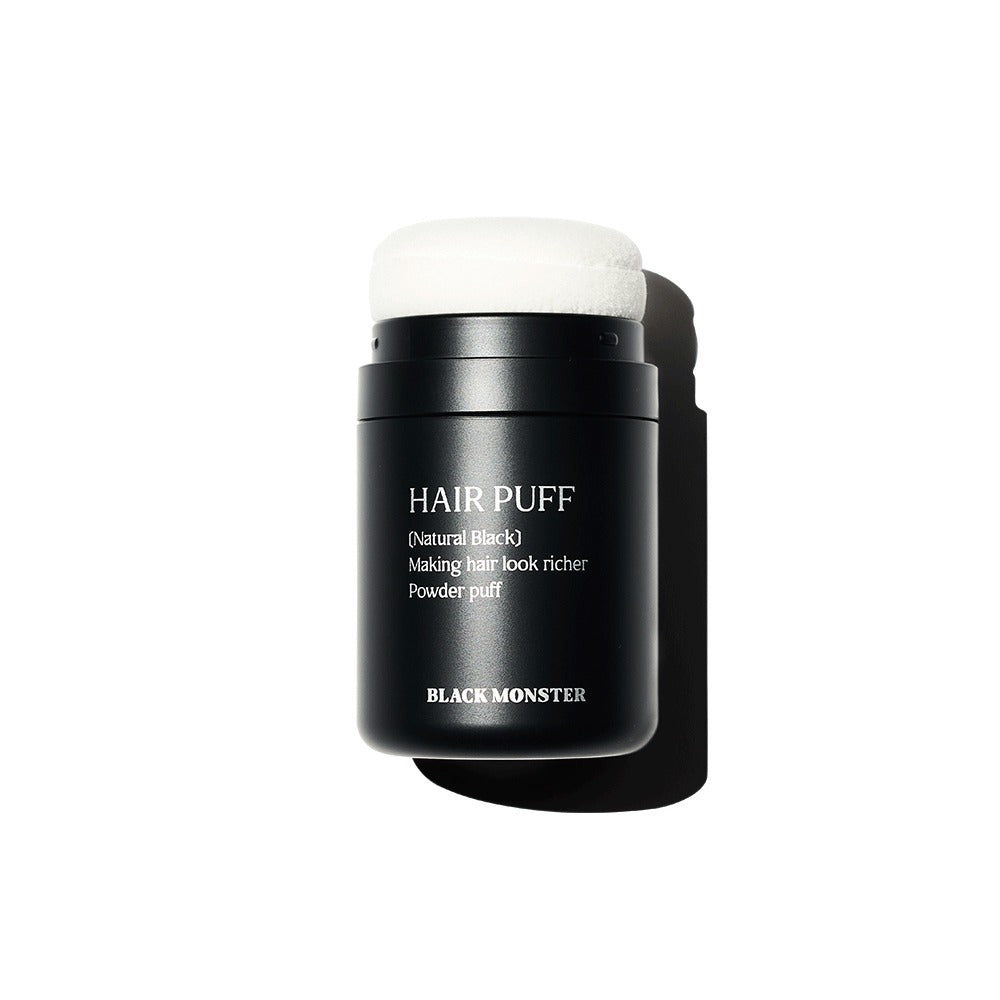 BLACK MONSTER Hair Black Puff Natural Black - Gentleman Korea men’s hair puff for natural black coverage