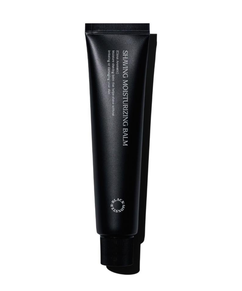 BLACK MONSTER Shaving Moisture Balm in sleek black tube, Gentleman Korea export-quality men’s shaving balm for hydration and soothing