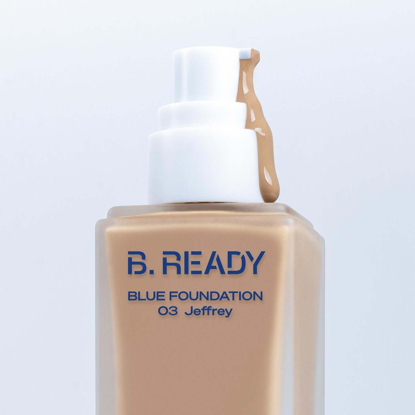 B.READY Blue Foundation bottle for men by Gentleman Korea — lightweight Korean skincare foundation with pump, shade 03 Jeffrey