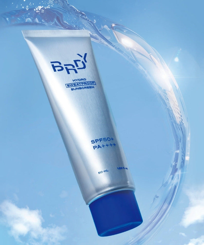 B.READY Hydro Sweatproof Sunscreen 50ml - Gentleman Korea men’s hydro sweatproof SPF50+ sunscreen tube promotional image