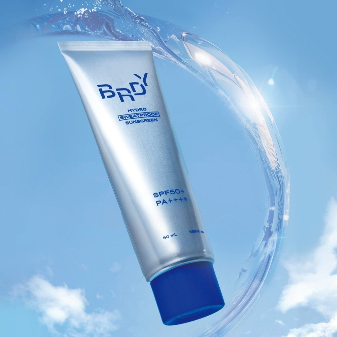 B.READY Hydro Sweatproof Sunscreen 50ml - Gentleman Korea men’s hydro sweatproof SPF50+ sunscreen tube promotional image
