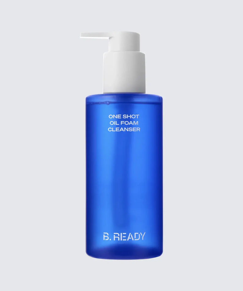 B.READY Oil Foam Cleanser 200ml blue pump bottle for men by Gentleman Korea, Korean skincare gentle oil-to-foam cleanser