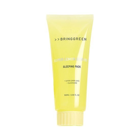 BRINGGREEN Super Lemon Glutathione Sleeping Pack 100mL bright yellow tube