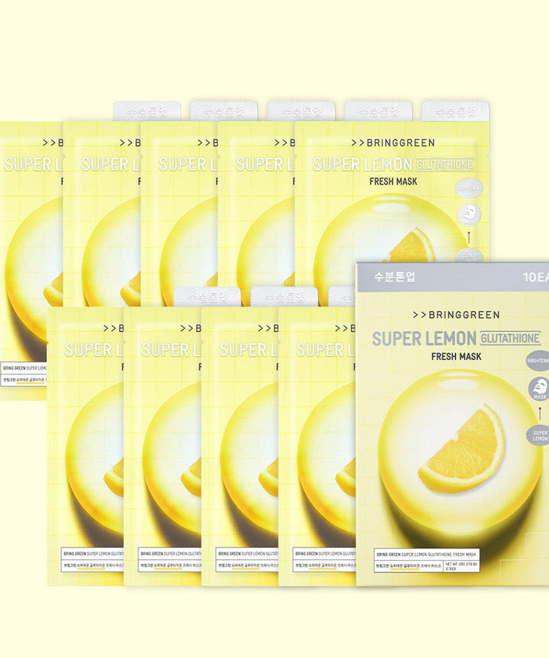 Bringgreen Fresh Mask Super Lemon Glutathione 20g 10 Sheets