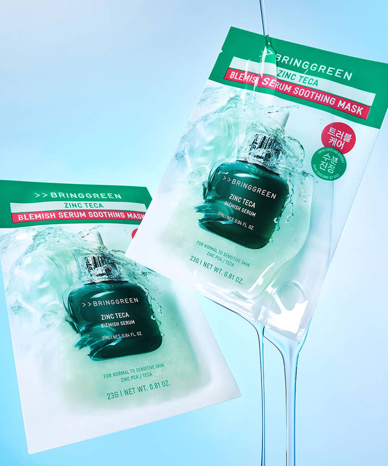 Bringgreen Zinc Teca Trouble Serum Soothing Mask 1 Sheet