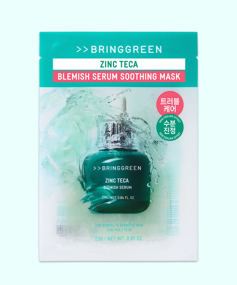 Bringgreen Zinc Teca Trouble Serum Soothing Mask 1 Sheet