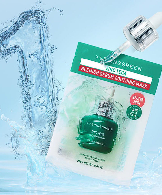 Bringgreen Zinc Teca Trouble Serum Soothing Mask 1 Sheet