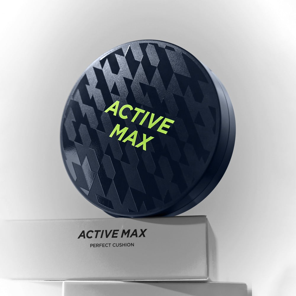 BRTC Homme Active Max Perfect Cushion 15g - Gentleman Korea men’s cushion foundation, matte finish, compact navy case
