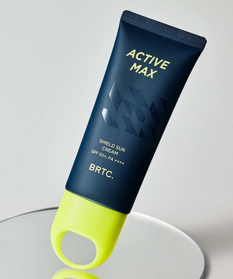 BRTC Homme Active Max Sheild Sunscreen 50ml - Gentleman Korea men’s SPF 50+ sunscreen tube product shot