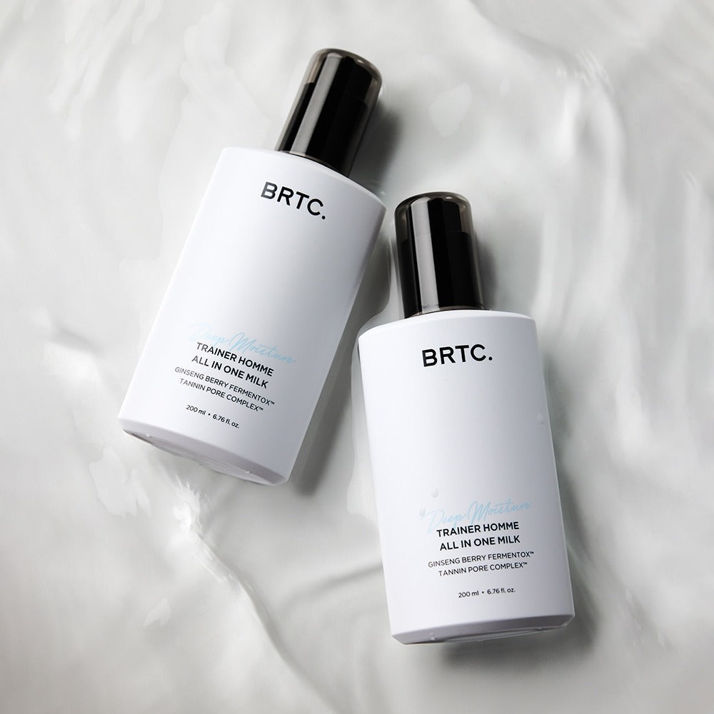 BRTC Trainer Homme ALl-in-One Milk 200ml - Gentleman Korea premium Korean men’s skincare dual bottle product image