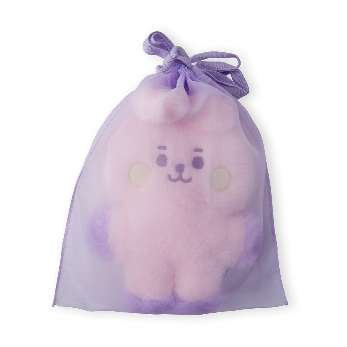BT21 BABY COOKY FLAT FUR STANDING DOLL PURPLE HEART EDITION