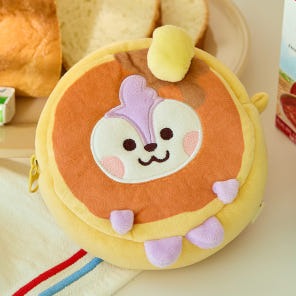 Pochette BT21 Bakery Pouch, accessoire adorable en forme de pain, idéal pour les amateurs de BT21 fans, design mignon et gourmand.