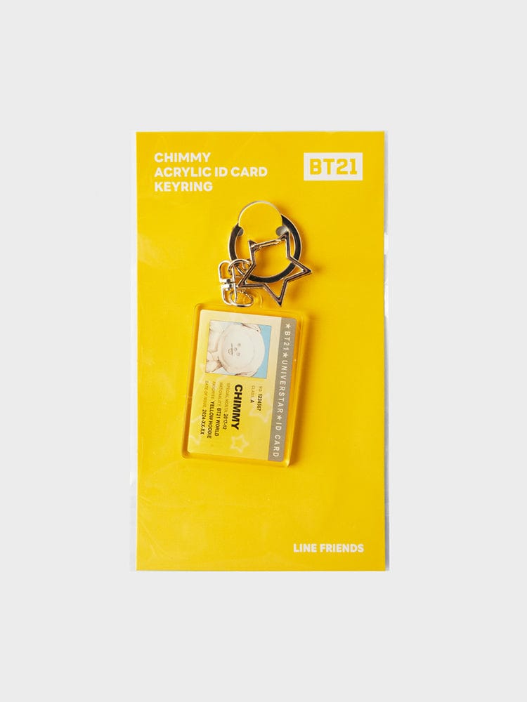BT21 CHIMMY ID CARD ACRYLIC KEYRING SILVER EDITION