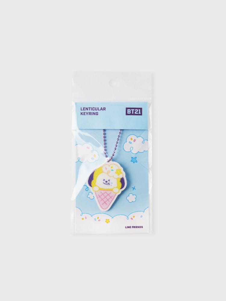 BT21 CHIMMY LENTICULAR 3D KEYRING ON THE CLOUD EDITION