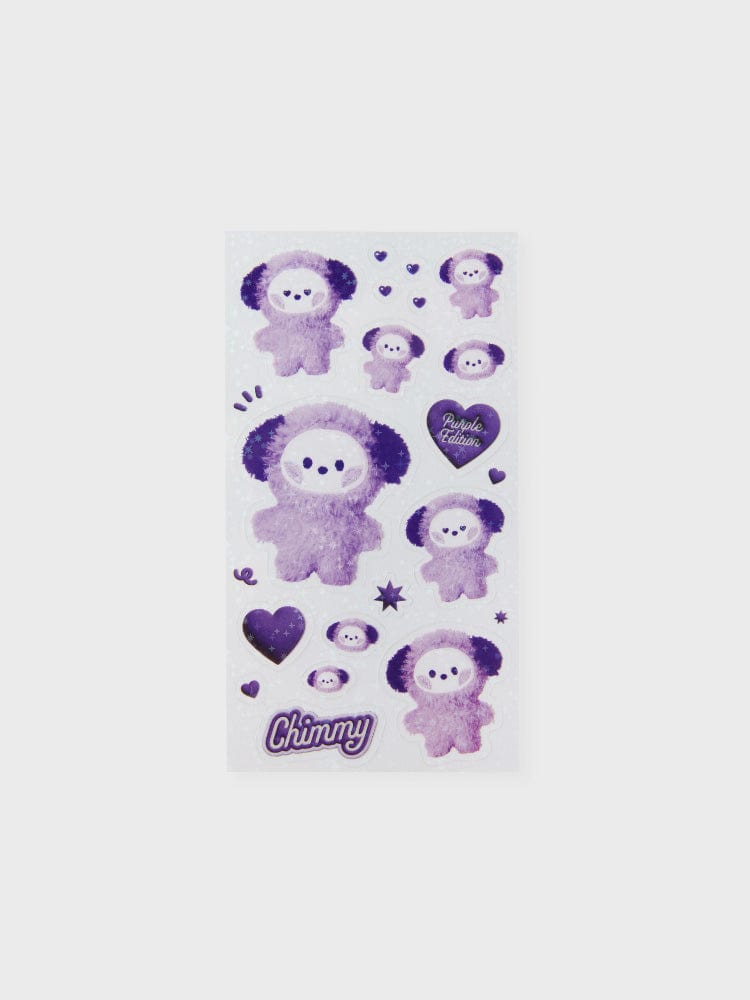 BT21 Chimmy Minini Stickers Purple Of Wish Edition