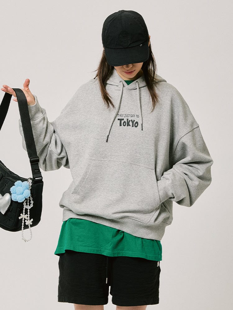 BT21 HOODED SWEATSHIRT 2024 F/W CITY EDITION (TOKYO GRAY)