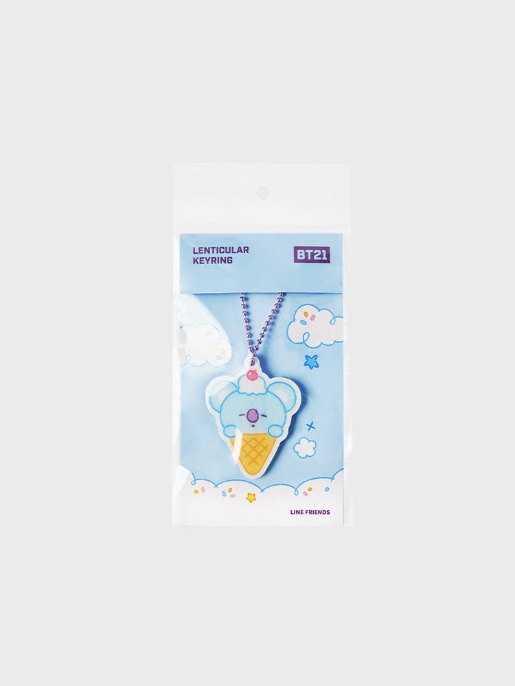 BT21 KOYA LENTICULAR 3D KEYRING ON THE CLOUD EDITION