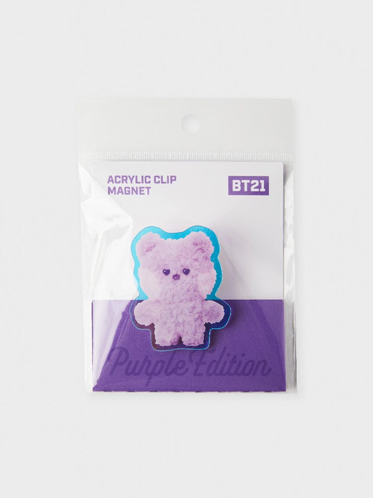 BT21 KOYA minini ACRYLIC MAGNETIC CLIP PURPLE OF WISH EDITION