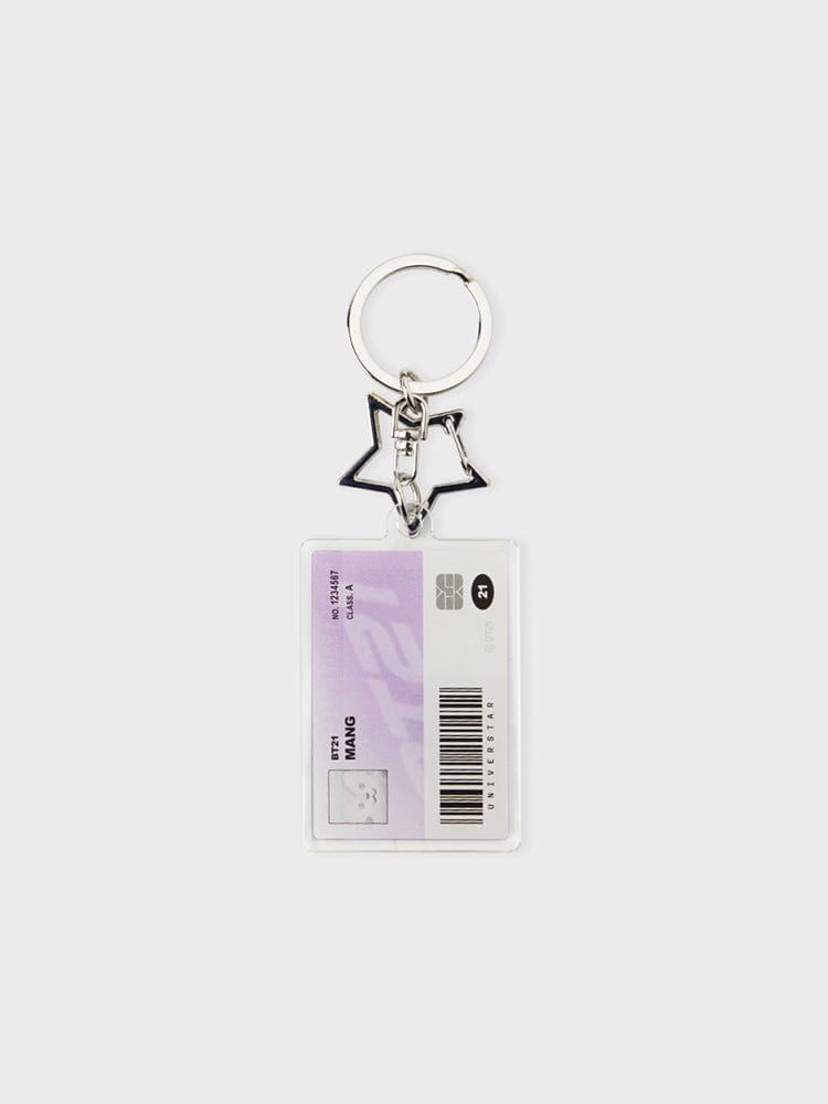 BT21 MANG ID CARD ACRYLIC KEYRING SILVER EDITION