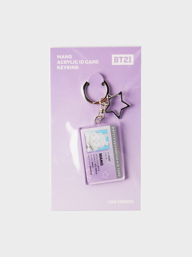 BT21 MANG ID CARD ACRYLIC KEYRING SILVER EDITION