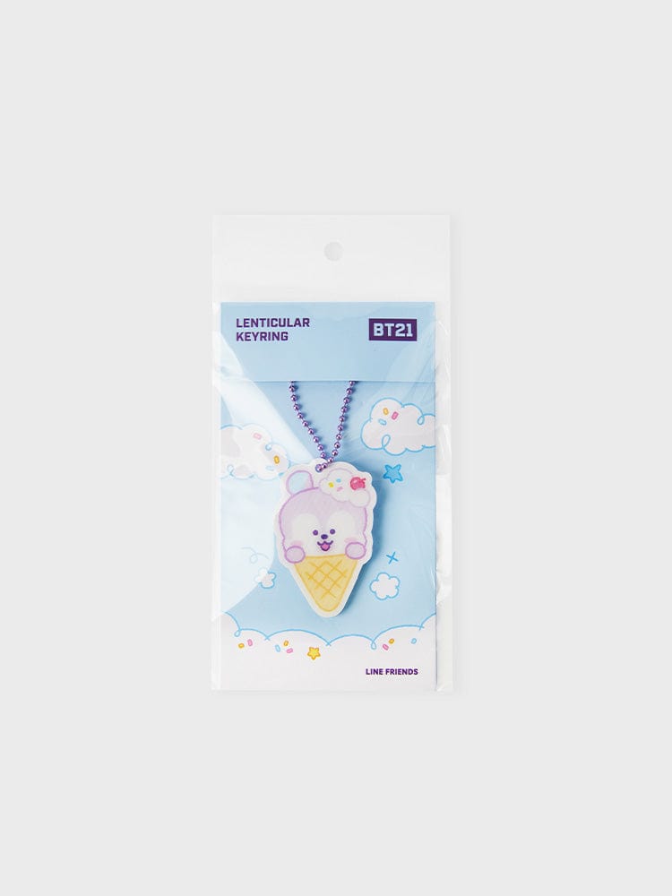 BT21 MANG LENTICULAR 3D KEYRING ON THE CLOUD EDITION