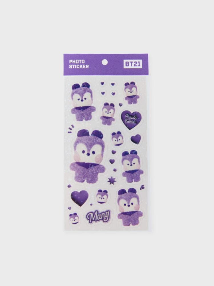BT21 MANG minini STICKERS PURPLE OF WISH EDITION