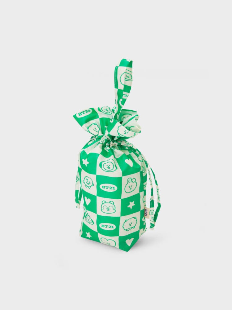 BT21 REUSABLE BOTTLE CARRIER GREEN 2023 F/W TRAVEL ACC. EDITION