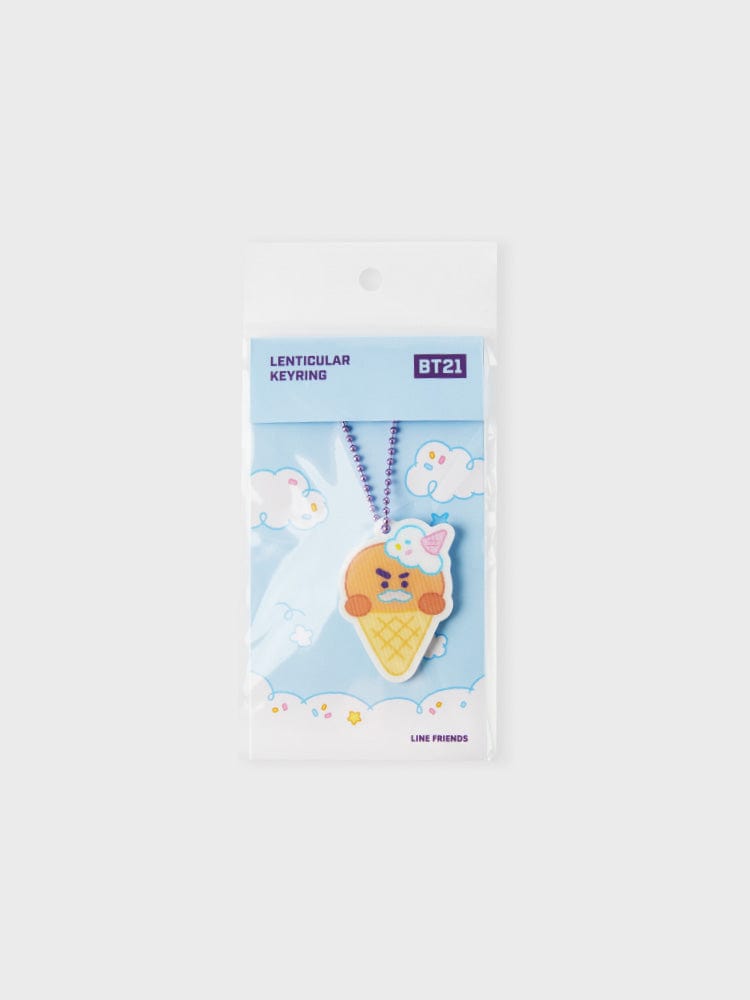 BT21 SHOOKY LENTICULAR 3D KEYRING ON THE CLOUD EDITION